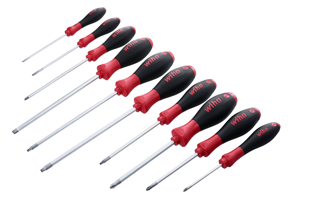 Wiha 30290 10 Piece SoftFinish Phillips and Square Screwdriver Set