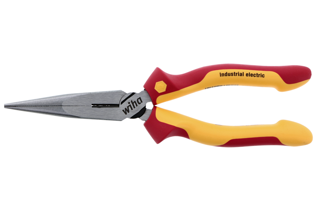 Wiha 32923 Insulated Industrial Long Nose Pliers w/ Cutters 8"