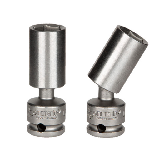 Momento Universal Joint Impact Socket, Metric Hex, Non-Magnetic, Non-Covered, Impact Rated, 6-Point
