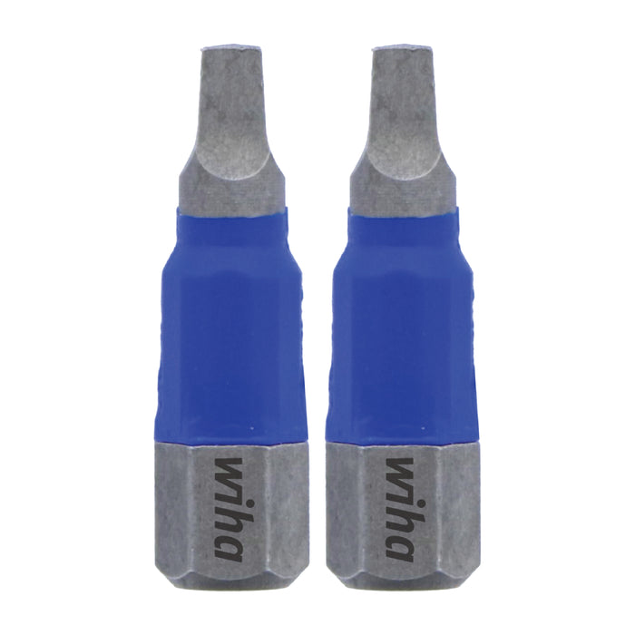 Wiha 70025 TerminatorBlue Impact Bit Square #2 - 1 Inch - 2 Pack