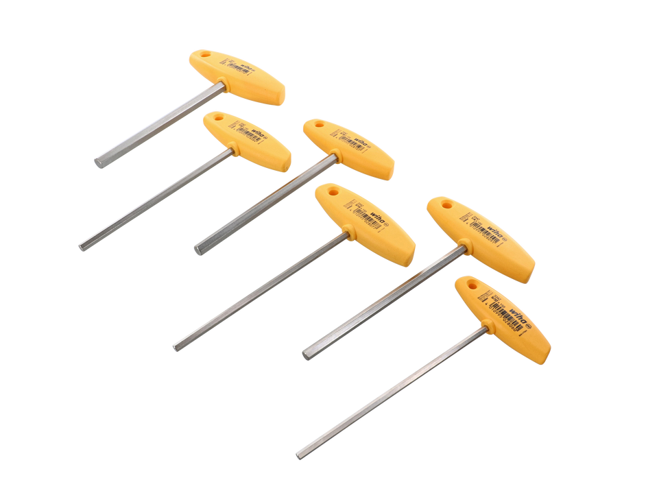 Wiha 33475 6 Piece Classic Grip Hex SAE T-Handle Set