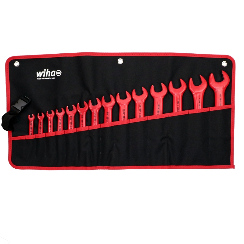 Wiha 20190 14 Piece Insulated Open End Wrench Set - SAE