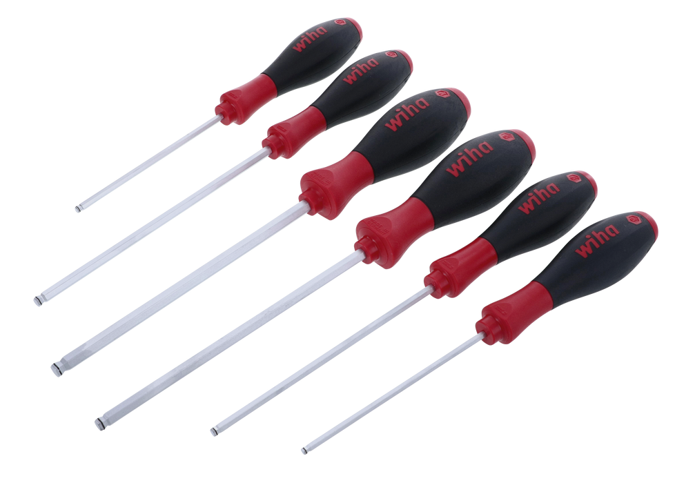 Wiha 36796 6 Piece SoftFinish MagicRing Ball End Screwdriver Set