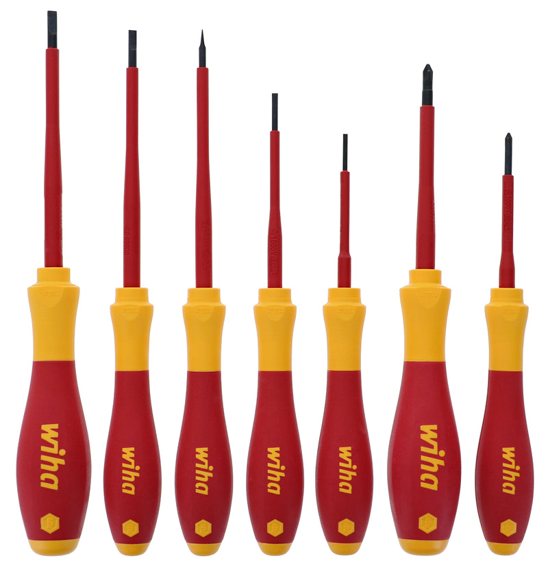 Wiha 32188 7 Piece Insulated SoftFinish Screwdriver Set