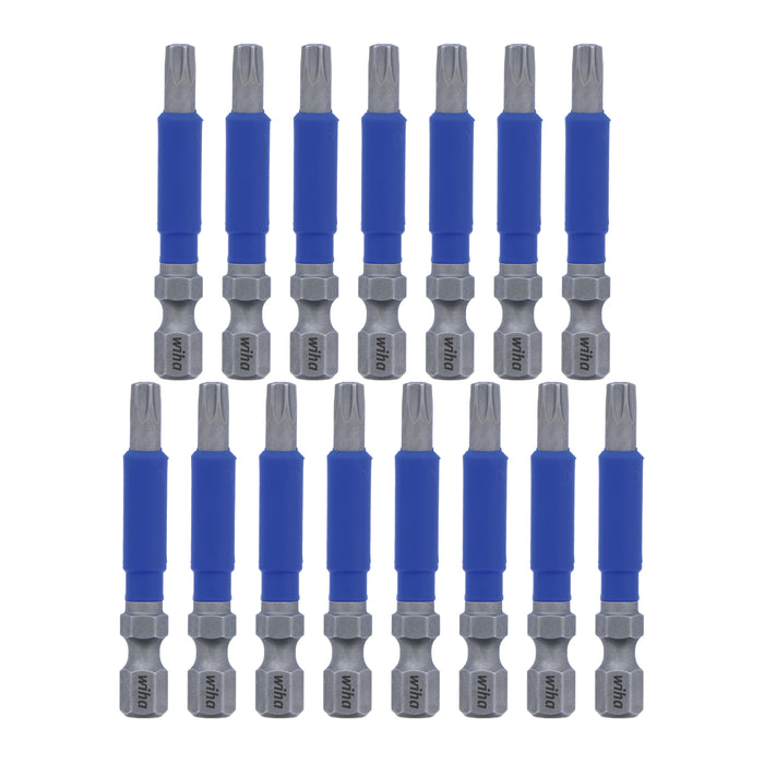 Wiha 70260 TerminatorBlue Impact Bit Torx T25 - 2 Inch - 15 Pack