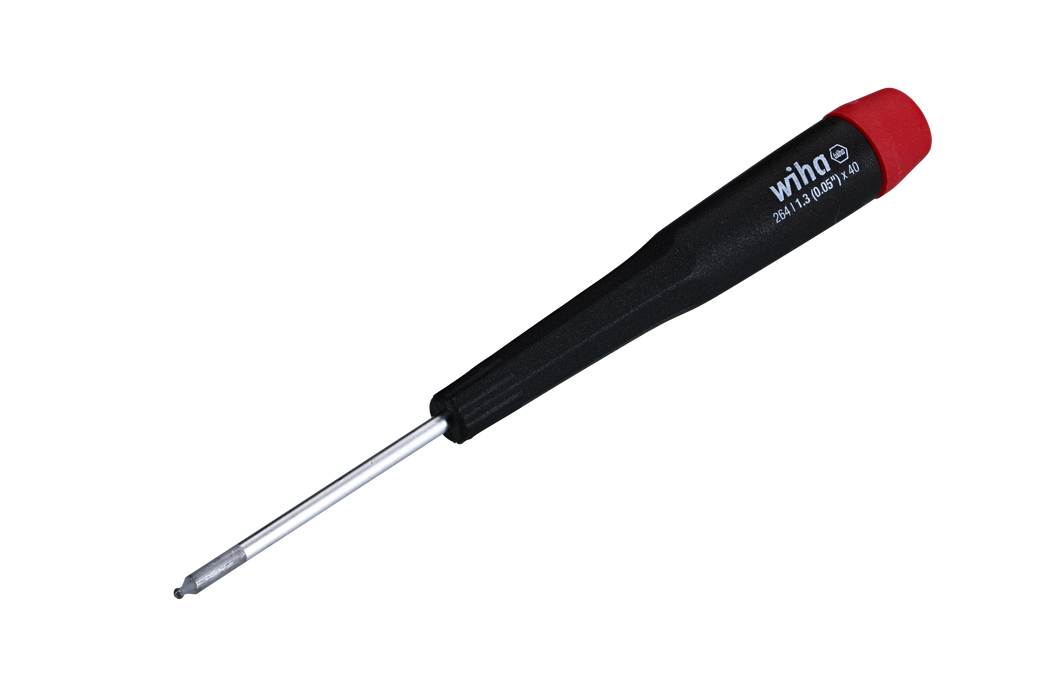 Wiha 26413 Precision Ball End Hex Screwdriver 1.3 (.050) x 40mm