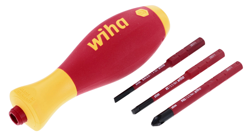 Wiha 28328 4 Piece Insulated SoftFinish SlimLine Blade Set