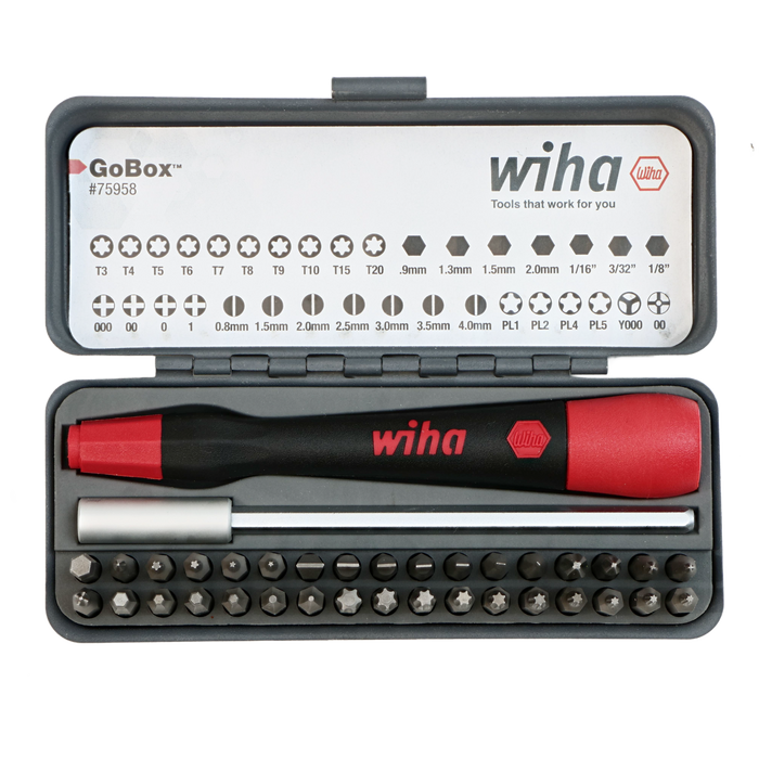 Wiha 75958 36 Piece GoBox Precision Micro Bit Set