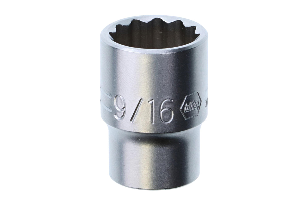 Wiha 33715 12 Point - 3/8 Inch Drive Socket - 9/16"