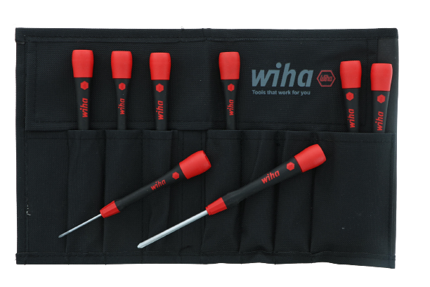 Wiha 26193 8 Piece PicoFinish Precision Slotted and Phillips Screwdriver Set