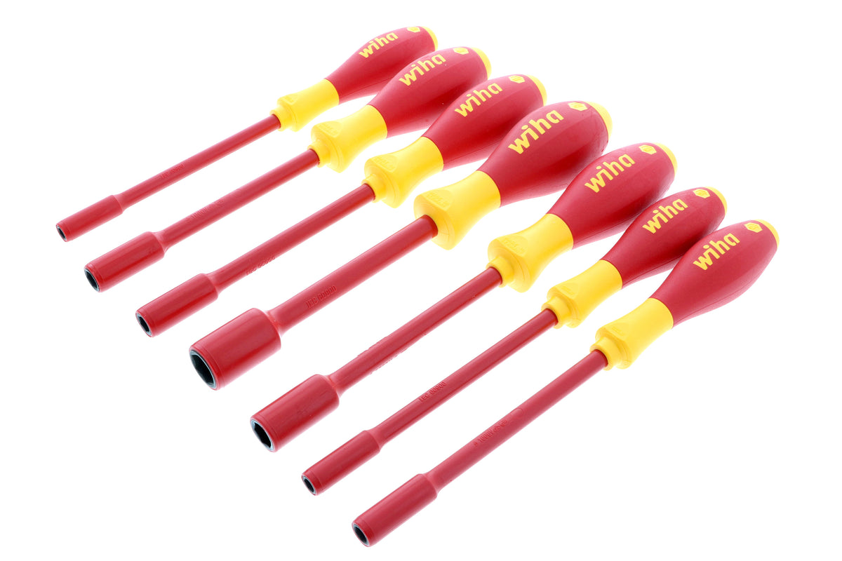 Wiha 32293 7 Piece Insulated SoftFinish Nut Driver Set - Metric ...