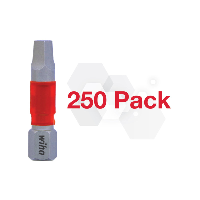 Wiha Square, MaxxTor, Torsion, 250-Pack, Screwdriver Bit